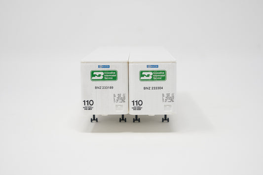 HO , Burlington Northern Expediter Trailers 45ft, 2 Pack