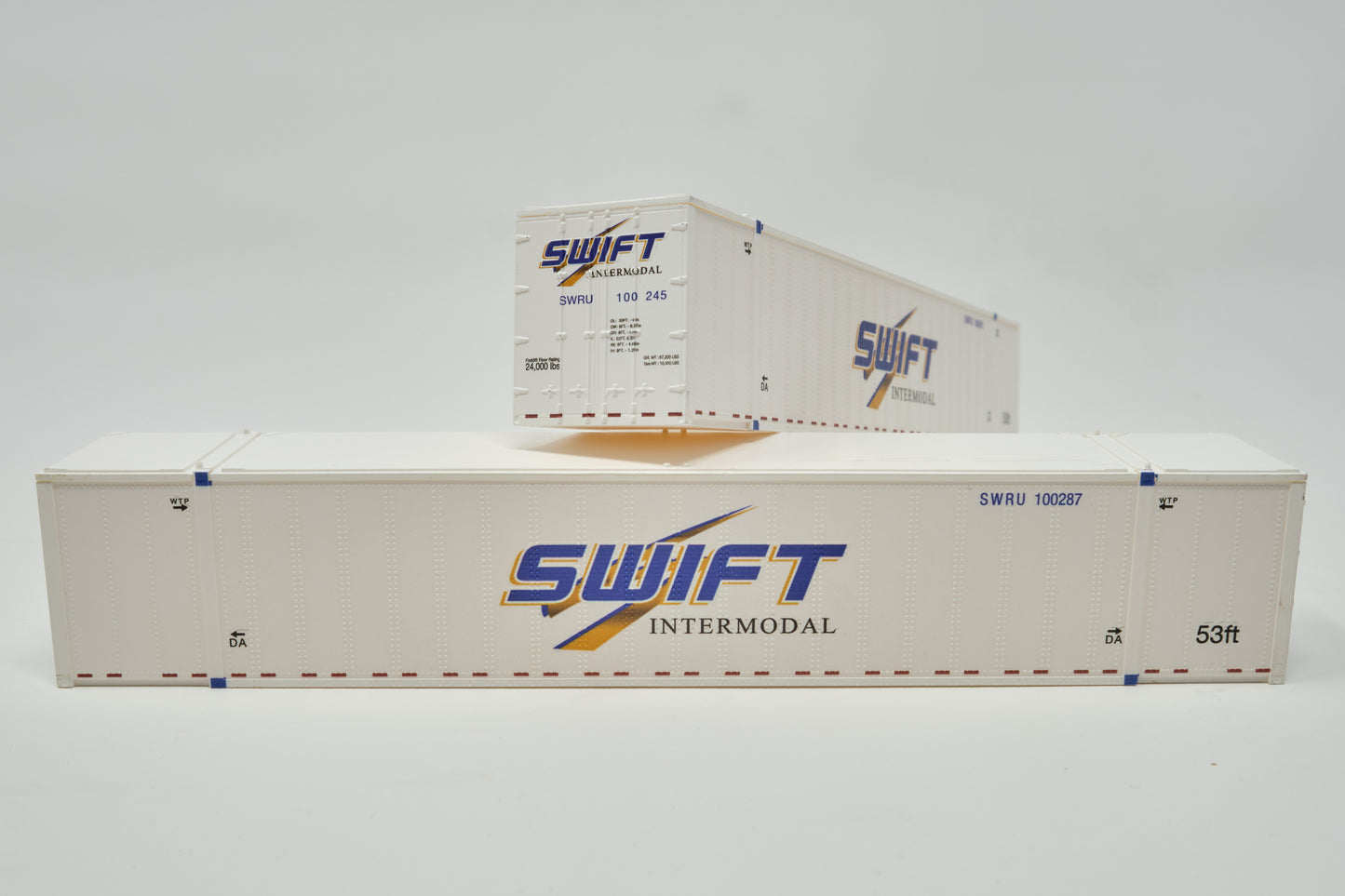 HO Scale 1:87 53' Containers 2pk, Swift, 0004-088019