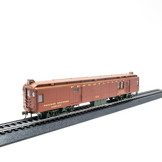 HO Scale Pennsylvania RR MUmP54 Baggage-Mail Car #5419 – Non-Powered, – Tuscan Red (Pre-War)