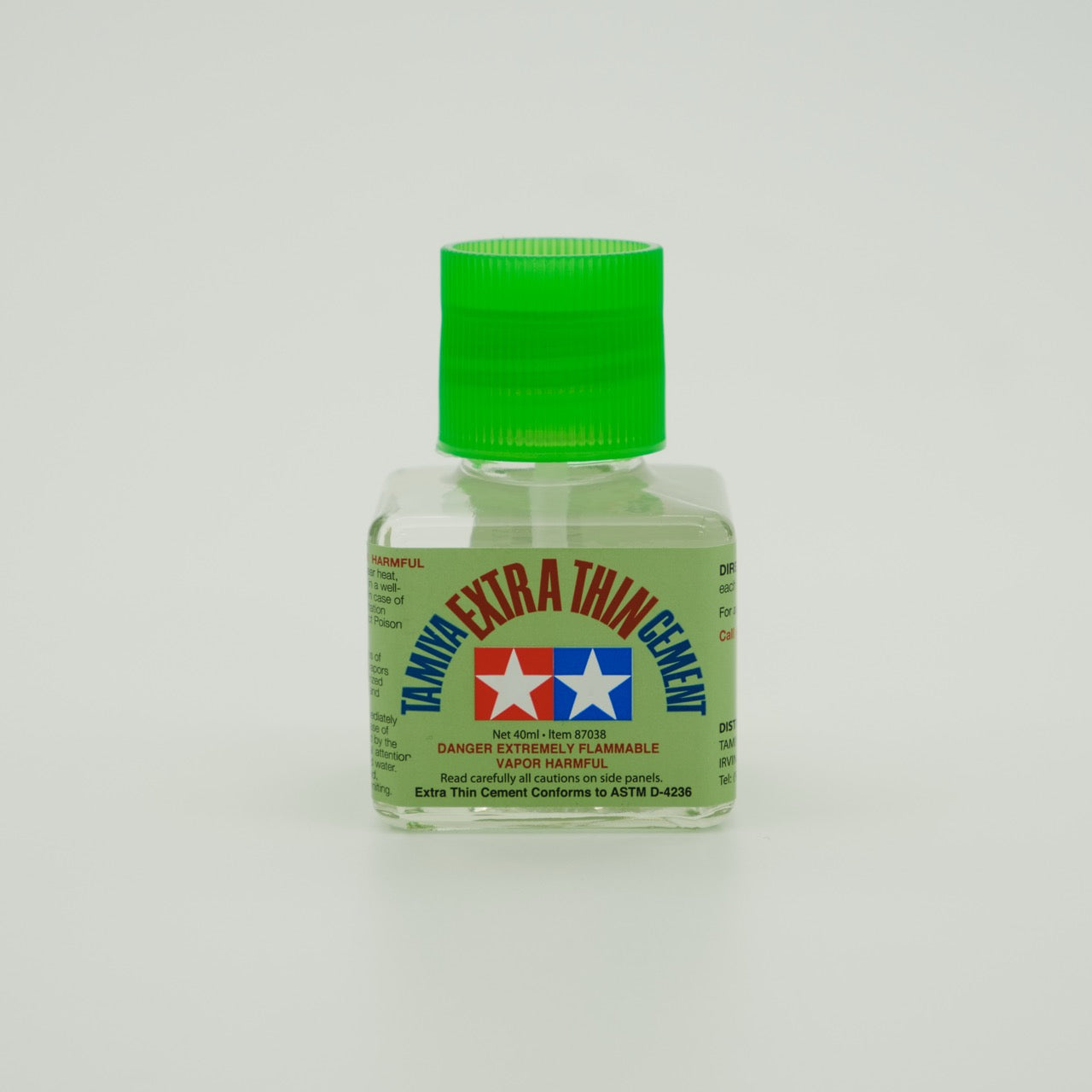 Tamiya Extra Thin Cement – 40ml Bottle with Brush Applicator | Plastic Model Adhesive for Precision Gluing
