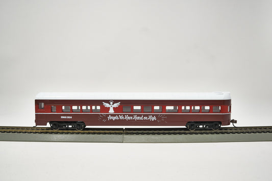 Con-Cor HO 72ft Observation Car – 2024 Christmas Car – “Angels We Have Heard on High” Theme
