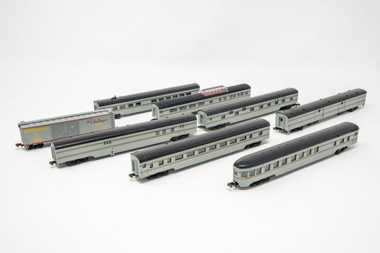 Con-Cor N Scale Union Pacific Forty-Niner 7-Car Train Set – Includes 1 Express Boxcar & 7 Matching Passenger Cars