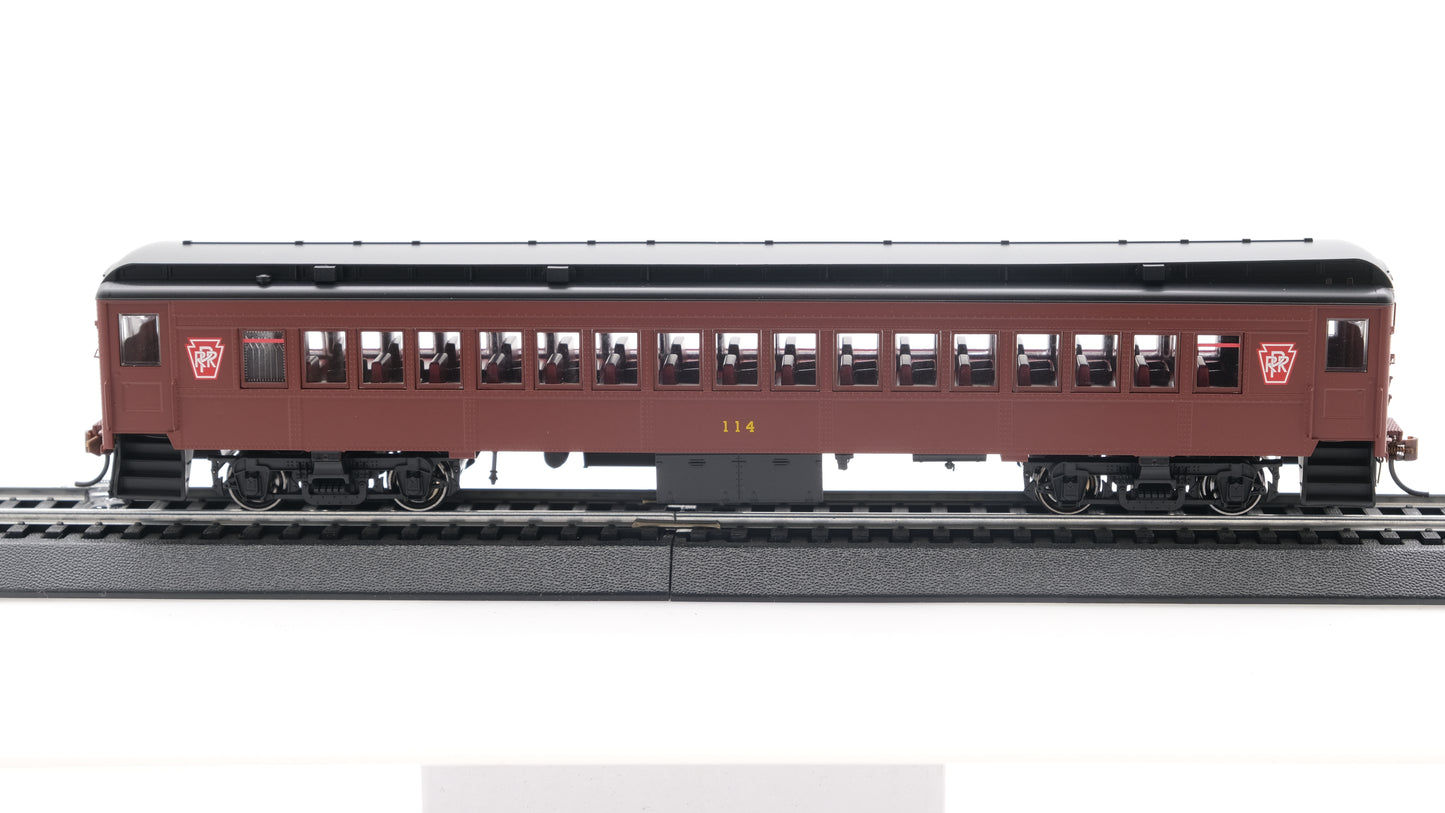 Con-Cor HO P-54 Pennsylvania Keystone - Tuscan Red with Black Roof - Coach #114