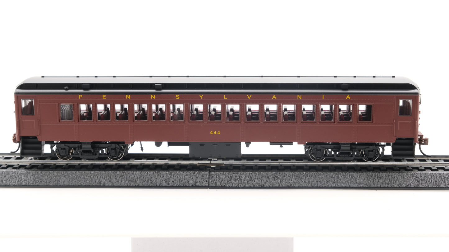 Con-Cor HO P-54 (NON-POWERED) Pennsylvania Futura Lettering -Tuscan Red with Black Roof - Coach #444