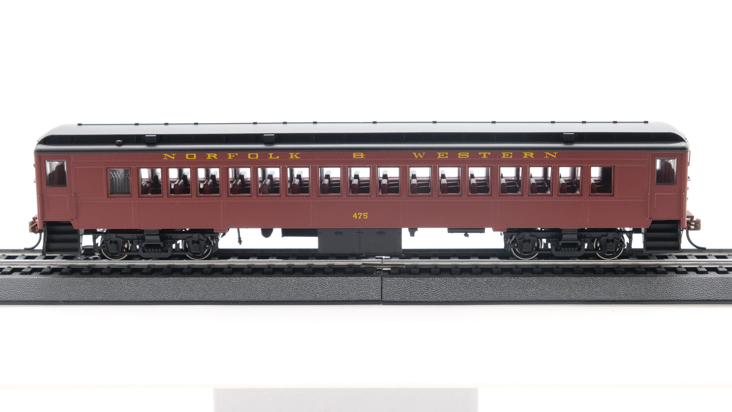 Con-Cor HO P-54 Norfolk & Western - Tuscan Red with Black Roof - Coach #475