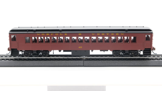 Con-Cor HO P-54 Norfolk & Western - Tuscan Red with Black Roof - Coach #477