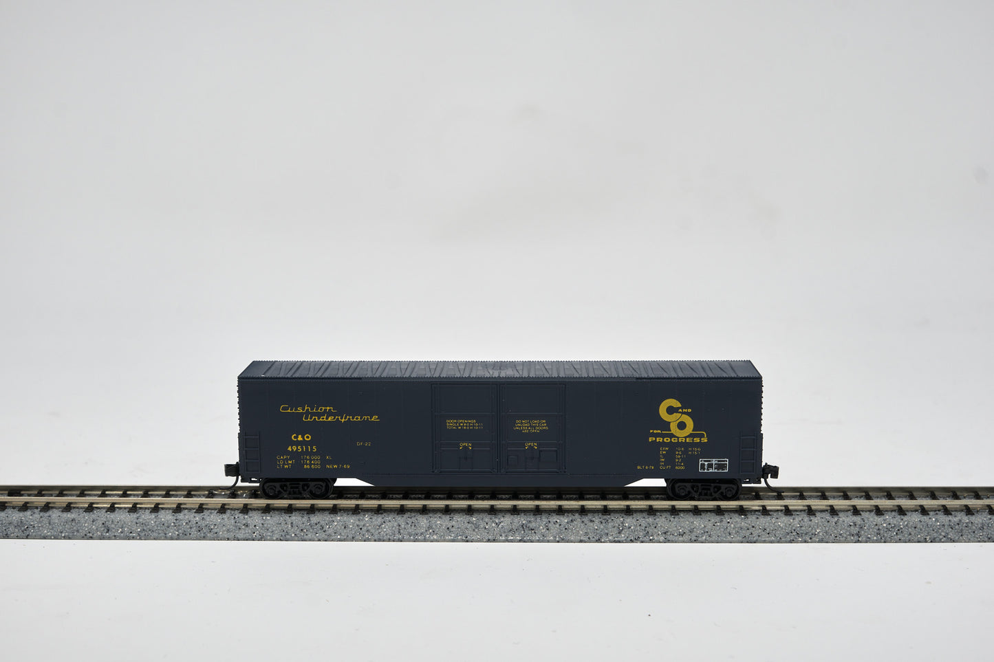 N 60 FT Boxcar Chessie System Scheme 2 Car #495115