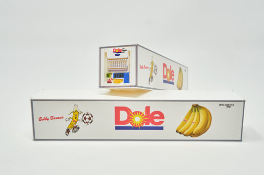 HO Scale 1:87, 40' Containers 2pk, Dole, Soccer/Football 0004-083004