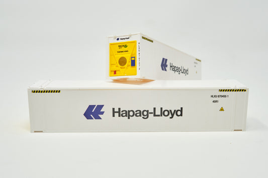 HO Scale 1:87, 45' Reefer Containers 2pk, Hapag-Lloyd, 0004-083652