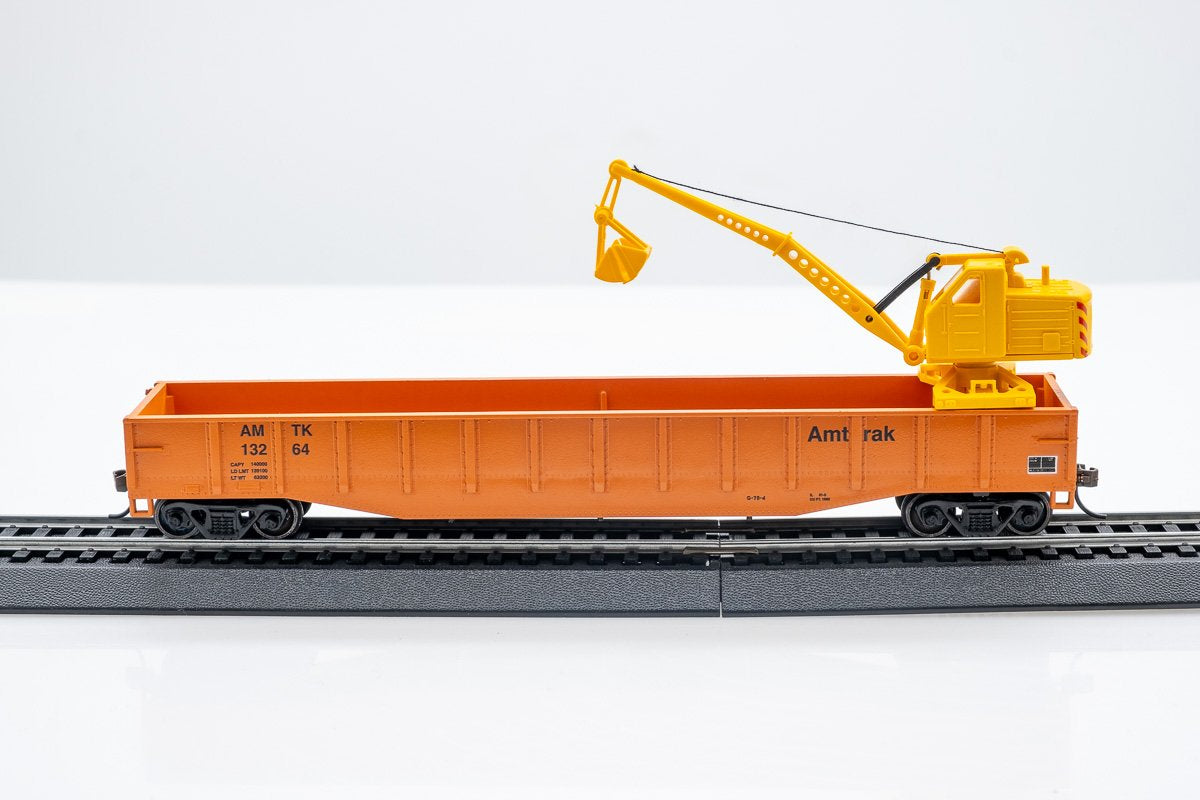 HO Con-Cor Gondolas with Crane - Amtrak Maintenance of Way