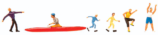 Faller HO Scale 151083 – Funsport: Kayaker with Family and Friends (6-Piece Figure Set)