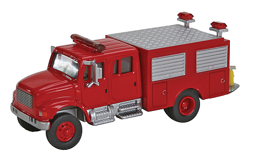 HO Scale 1:87, International 4900 First Response Fire Truck, Un-Lettered