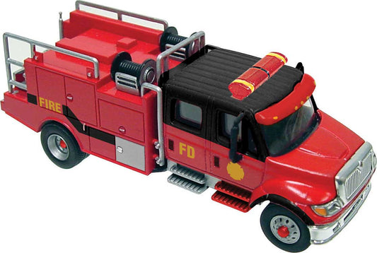 HO Scale 1:87, International(R) 7600 2-Axle Crew Cab, Brush Fire Truck