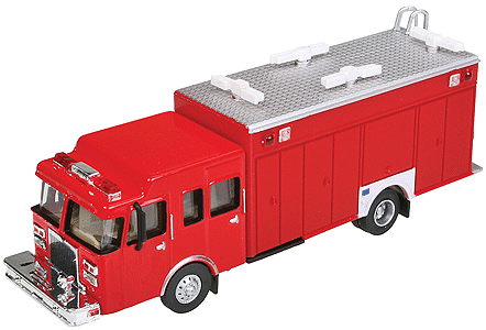 HO Scale 1:87, Hazardous Materials Fire Truck, Un Lettered