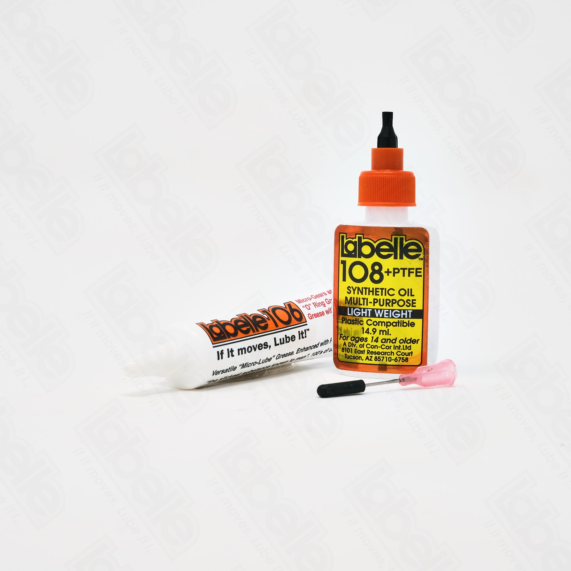 Labelle #108 and #106 2-Pack PTFE Lubricant Oil & Grease for N and Z Con-Cor Trains Labelle #108 and #106 2-Pack PTFE Lubricant Oil & Grease for N and Z Con-Cor Trains