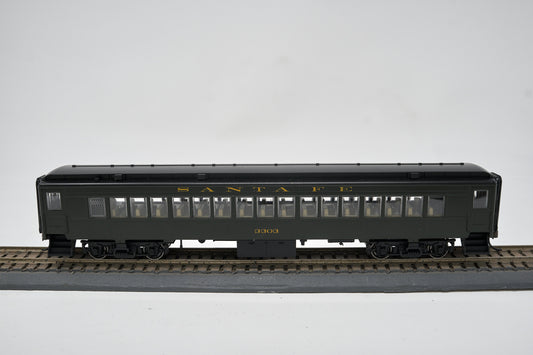 Con-Co HO 1920-1950 Heavy Weight Passenger Car -  Santa Fe Coach (Pullman Green) Car #3303