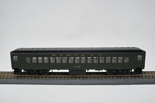 Con-Co HO 1920-1950 Heavy Weight Passenger Car -  Santa Fe Coach (Pullman Green) Car #3345
