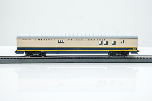 HO Scale 72ft American Orient Express 6-Car Set – RPO, Baggage-Mail, Coach, Dome, Diner, Observation