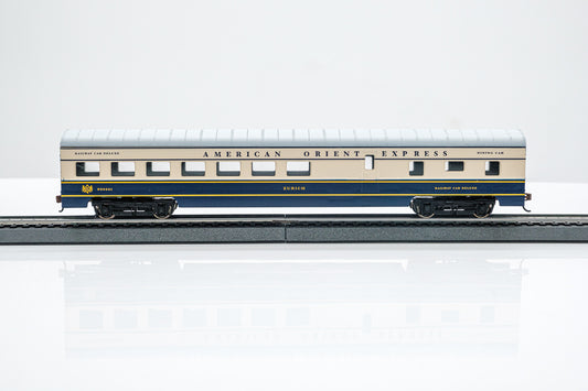 HO Scale 72ft American Orient Express 6-Car Set – RPO, Baggage-Mail, Coach, Dome, Diner, Observation