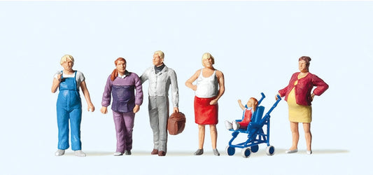 Preiser HO Scale 10550 – Pedestrians, Pregnant Women (5-Pack, Hand-Painted Figures)