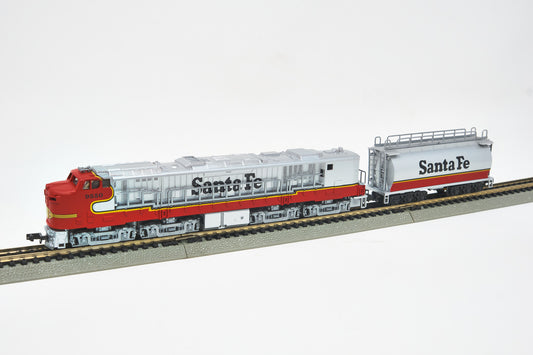 N Scale Gas Turbine & Tender  Santa Fe "Warbonnet" Cab #9550 #N scale DC Only